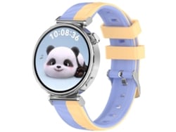 Bracelete Para Huawei Watch Gt 6 / 5 / 4 (41mm) - Silicone Bicolor - Textura De Cristal De Gelo Roxo E Amarelo