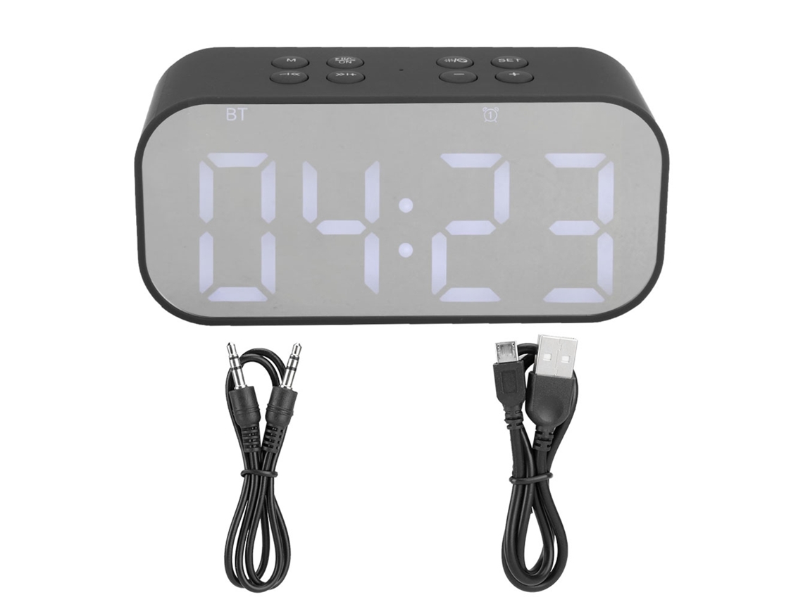 Reloj Despertador Para Exteriores Bluetooth 5.0 Aec Bt501 Con Altavoz Para Música - Negro