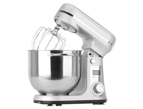Batidora de cocina BIOLOMIX BM601 1200W Batidor de huevos y nata Amasadora de masa para pasteles 6L Plata