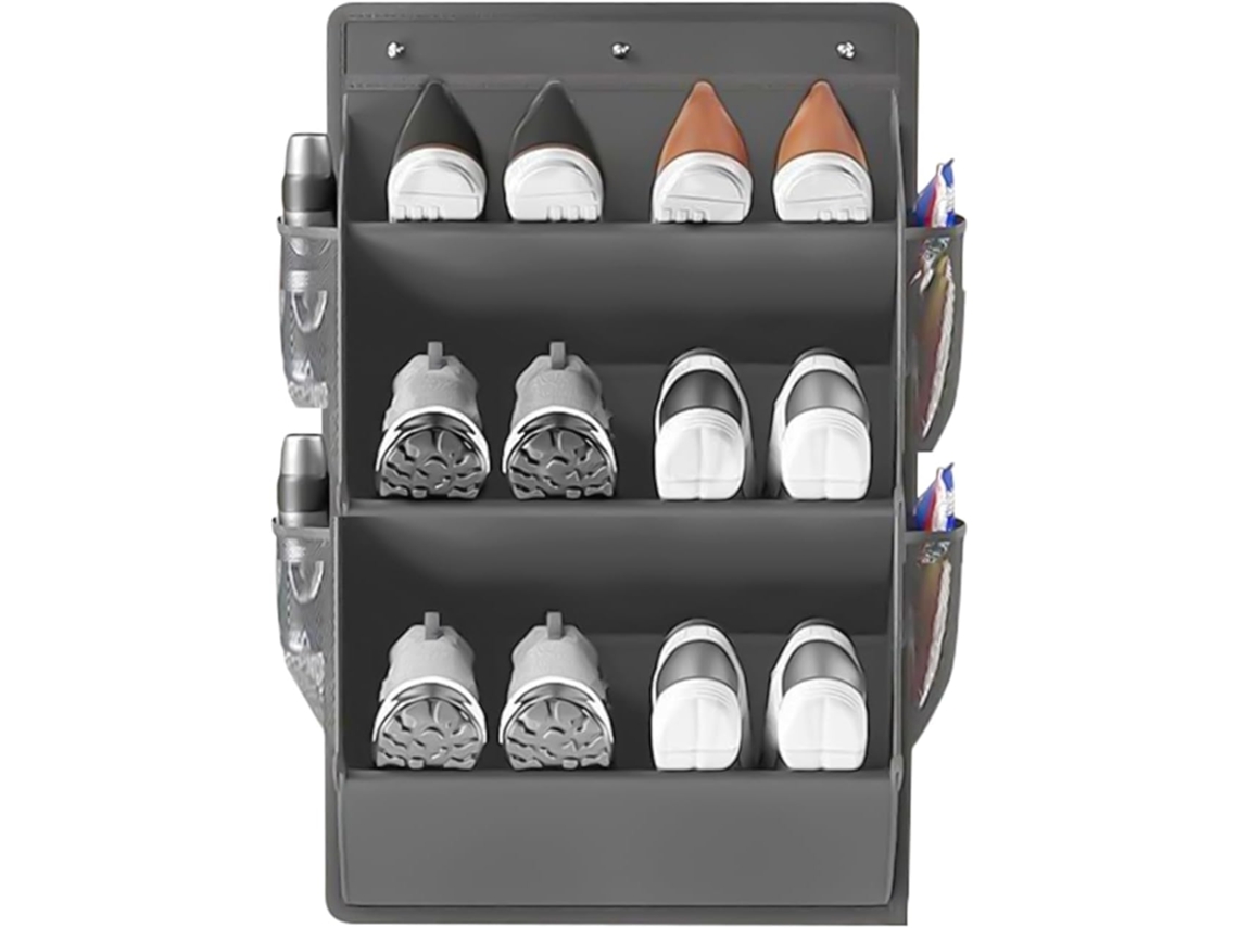 Organizador de zapatos para coche, de 3 niveles, para espacios estrechos, de pared para pasillo, Slowmoose