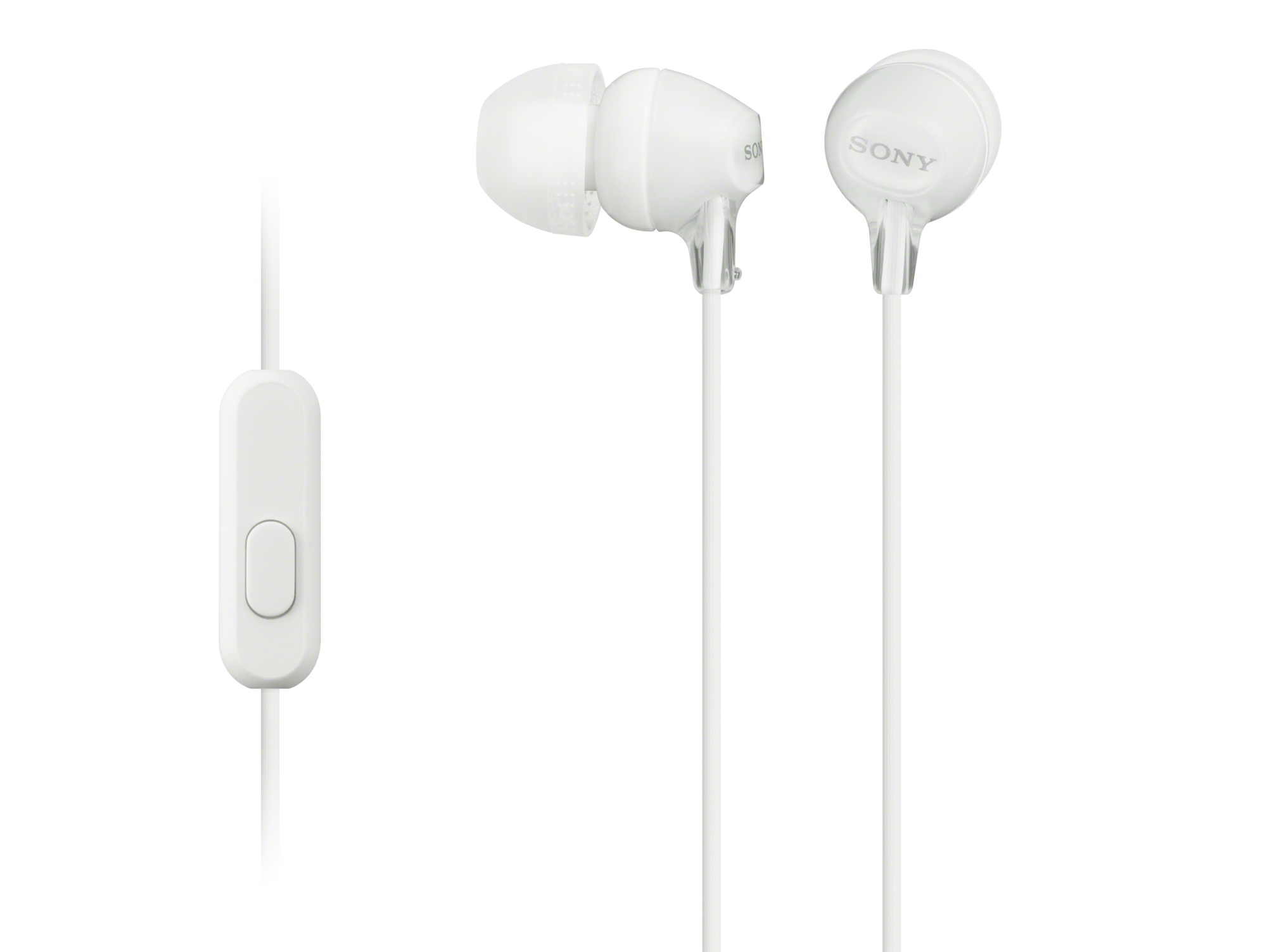 Auriculares con Cable SONY Mdr-Ex15Ap (In Ear - Micrófono - Blanco)