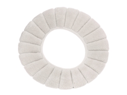 Funda de asiento de inodoro gruesa, lavable y suave, color beige cálido