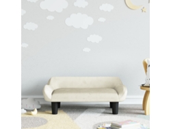 Sofá Infantil 70x40x24 Cm En Terciopelo Color Crema Wsd217730 Adorável Casa