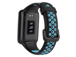 Pulsera deportiva de silicona bicolor transpirable para Xiaomi Mi Band 7 Pro negra y azul Hexinyigjly