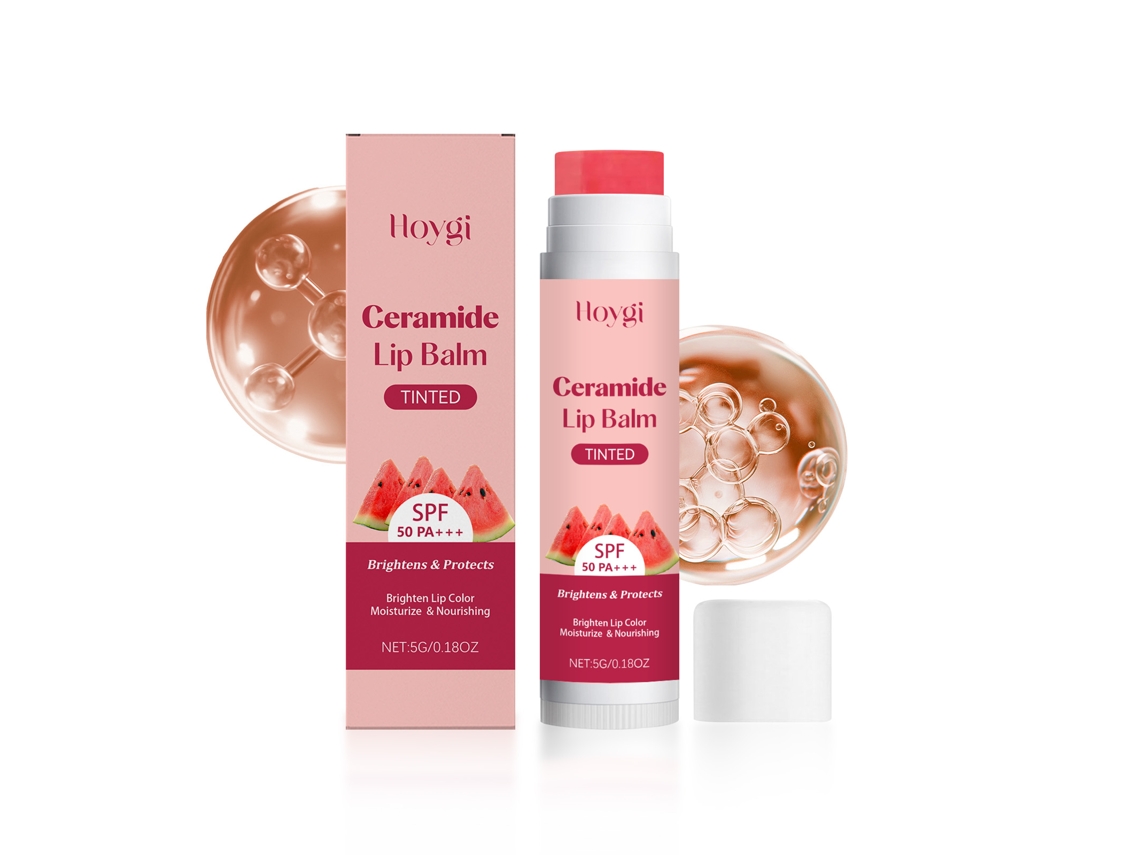 Bálsamo labial hidratante, iluminador y radiante.