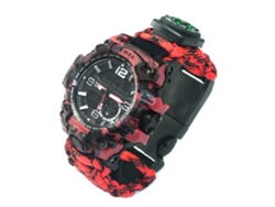 Reloj De Supervivencia Para Camping Al Aire Libre Pulsera Multifuncional Con Brújula Silbato Y Equipo De Herramientas