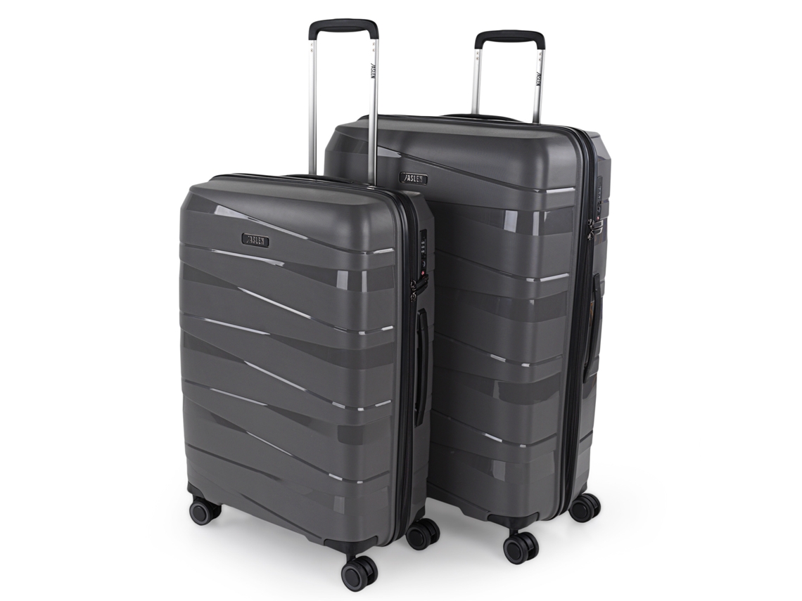 Juego De Maletas Rígidas Pp JASLEN Stuttgart marron metalizado (48X75x29 Cm - 92L)