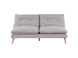 Sofá cama Beliani Yila en tela gris 178x92x87