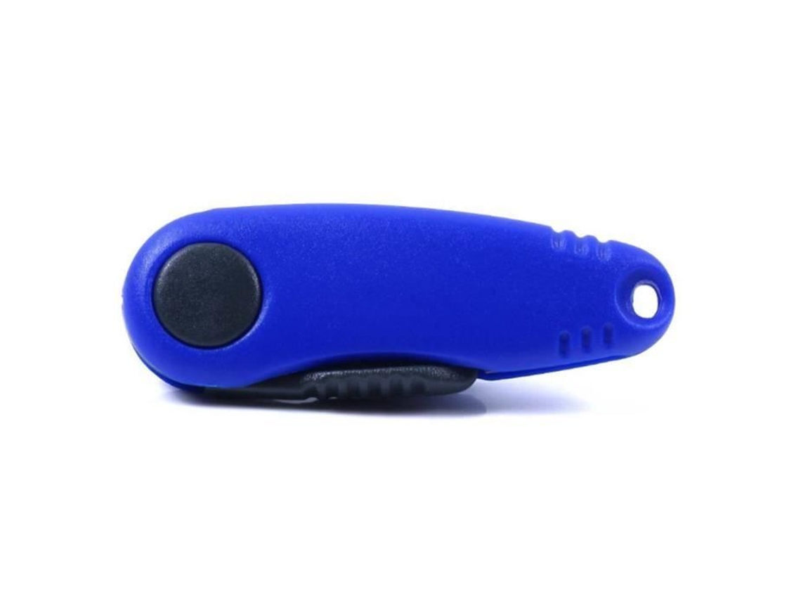 Aparejos de pesca, tijeras plegables para camarones de acero inoxidable, tijeras de pesca, cortadores de hilo, aparejos de pesca - azul A12232