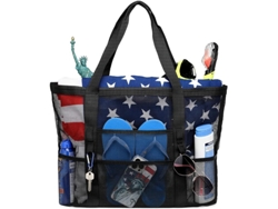 Bolsa de playa de malla Truyuety con múltiples bolsillos