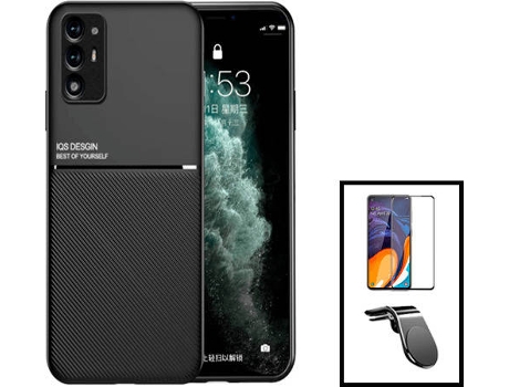 Kit Carcasa Trasera Magnética Anti Choque + Protector de Pantalla Oppo A94 5G GIFT4ME Negro