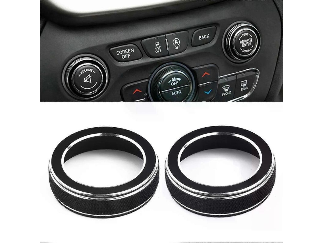 Juego de 2 tapas para la perilla de volumen para Jeep CHARM