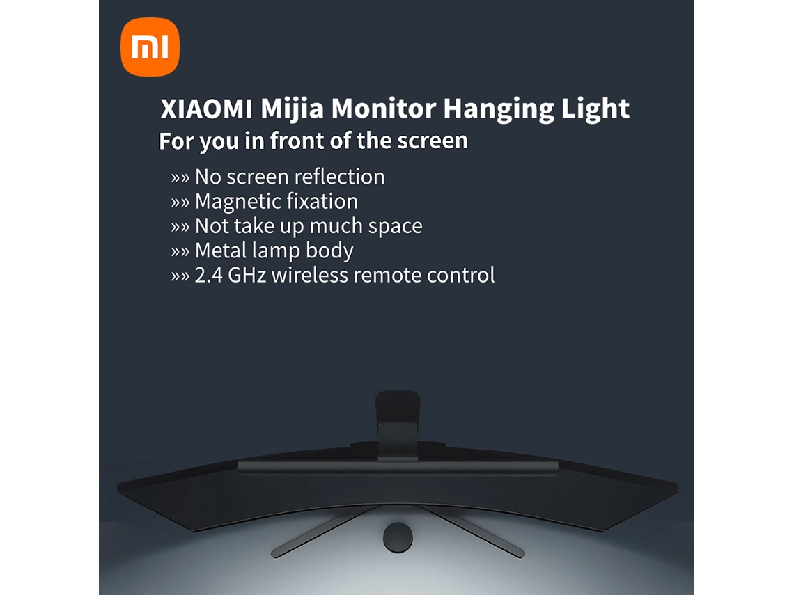 Xiaomi Mi Barra De Luz Para Monitor De Computador Sem Reflexos Controle Remoto Sem Fio Ajustável Usb Ocular Conforto