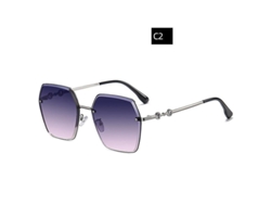 2026-gafas De Sol Sin Marco Marino Uv400 Tendencia Moda Polygonales Acero Inoxidable Casual Versátiles