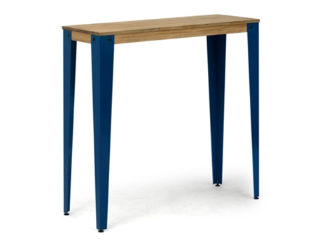 Mesa de Bar BOX FURNITURE Lunds Estilo Industrial (40x140x110 cm - Azul)