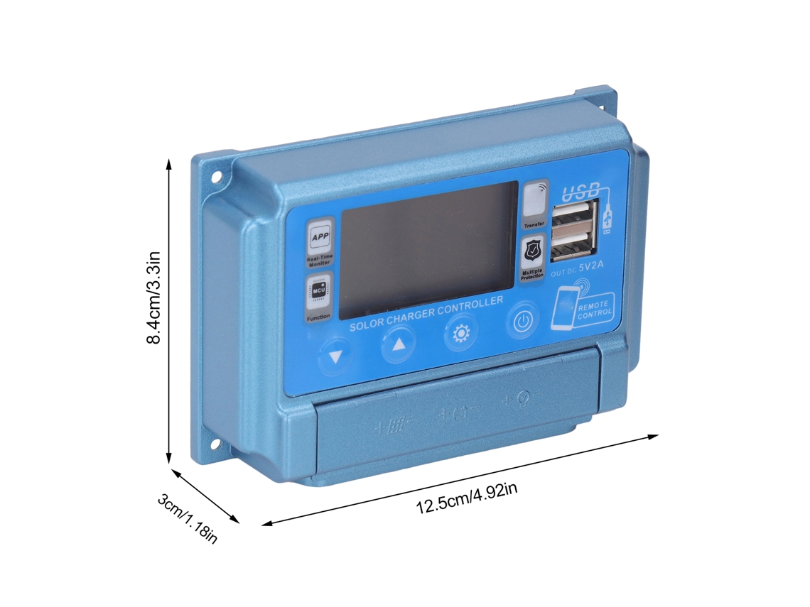 Omni-controlador De Carga Solar Mppt 12v-60v Adaptativo Con Bluetooth Y Dual Usb 60a Regulador Fotovoltaico