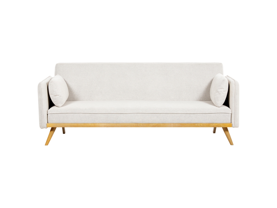 Sofá cama BELIANI Asaa de Poliéster Gris 205x88x76