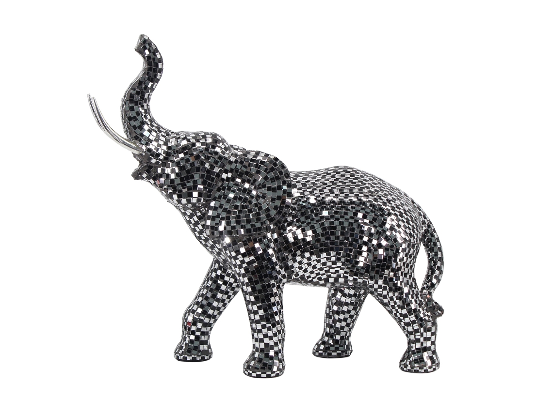 ORIGEN Home Decor Elefante Africanas Y Elefantes Figura de Elefante Gris - 36x38x14cm BY SIGRIS