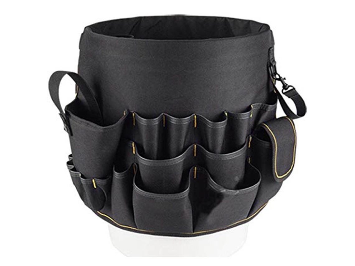 Cubo Organizador De Herramientas De Jardinería Resistente Con 56 Bolsillos Para Jardín Y Patio.