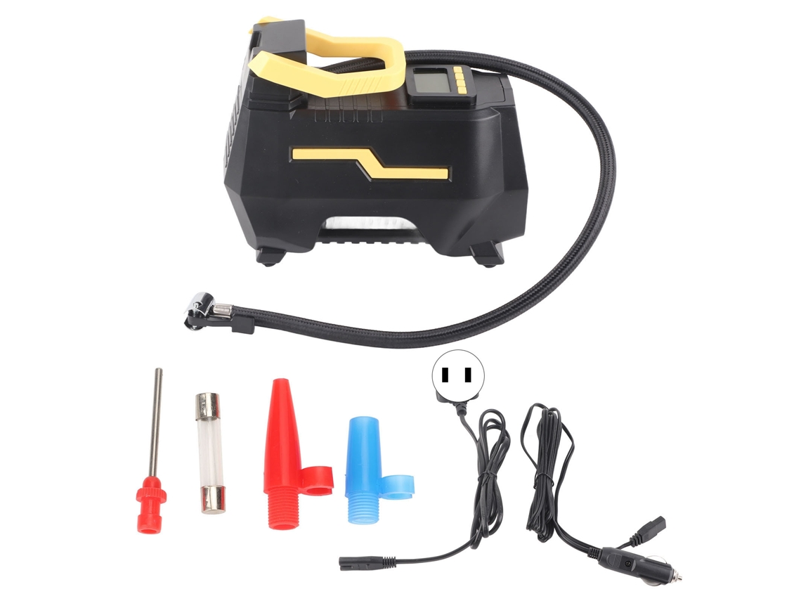 Compresor De Aire Portátil 12v Para Neumáticos De Coche, Doble Cilindro Con Luz Led, 110‑240v Plug Us