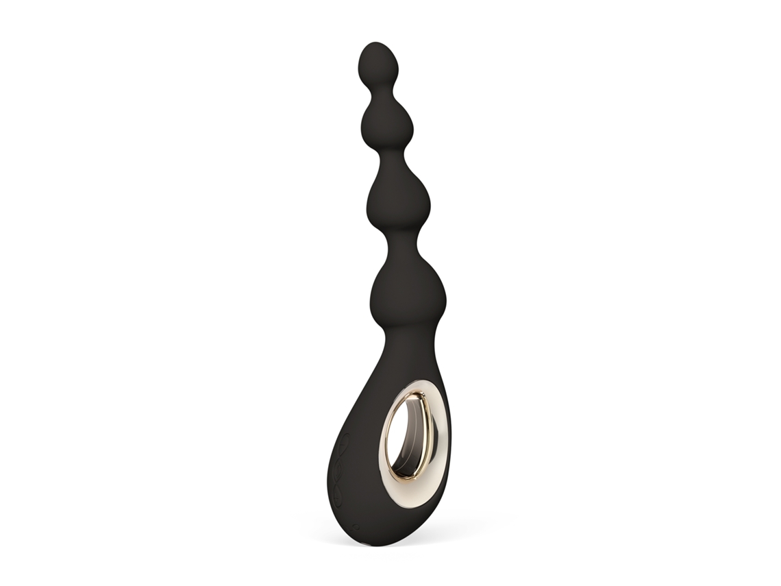 LELO SORAYA Beads, Masajeador Anal con Cuentas con Tecnología Bow-Motion y 8 Modos de Vibración, Estimulador Anal, Vibrador Anal, Bolas Anales, Black