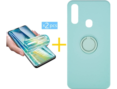 Carcasa + 2 Protectores de Pantalla para Samsung Galaxy A20e ACCETEL Verde Agua