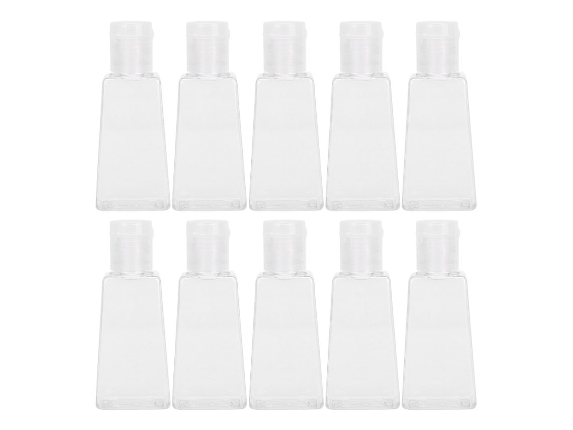 10 Unidades De Frascos De Plástico Recargables De 30 Ml Con Dosificador Para Loción O Crema, Ideales Para Viajes.