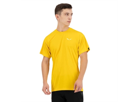 Camiseta de Hombre SALEWA Puez Melange Dryton Amarillo (XL)
