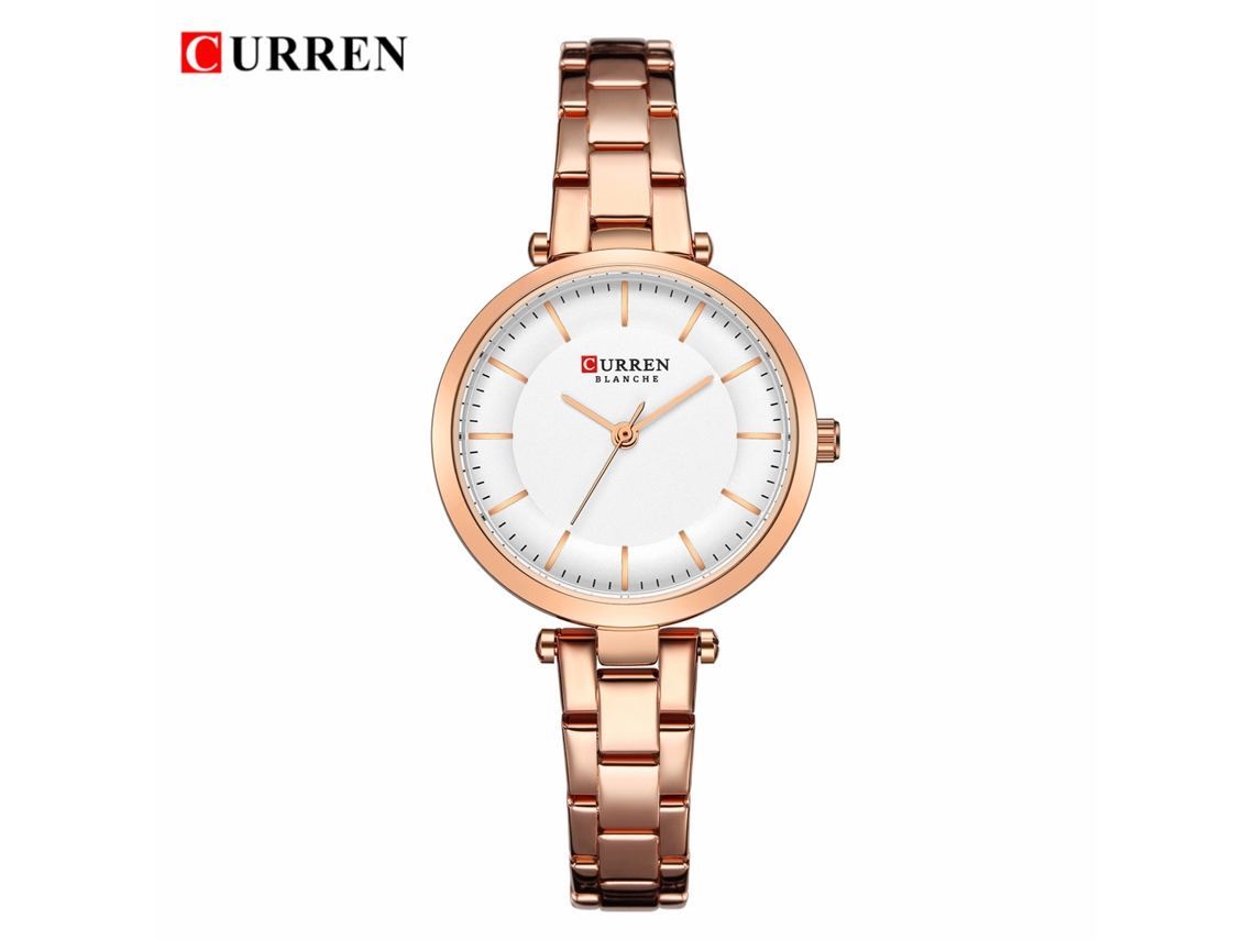 Relógio Feminino De Quartzo Com Mostrador Pequeno E Simples (ouro Rosa), À Prova D'água, Redondo E Ultrafino.
