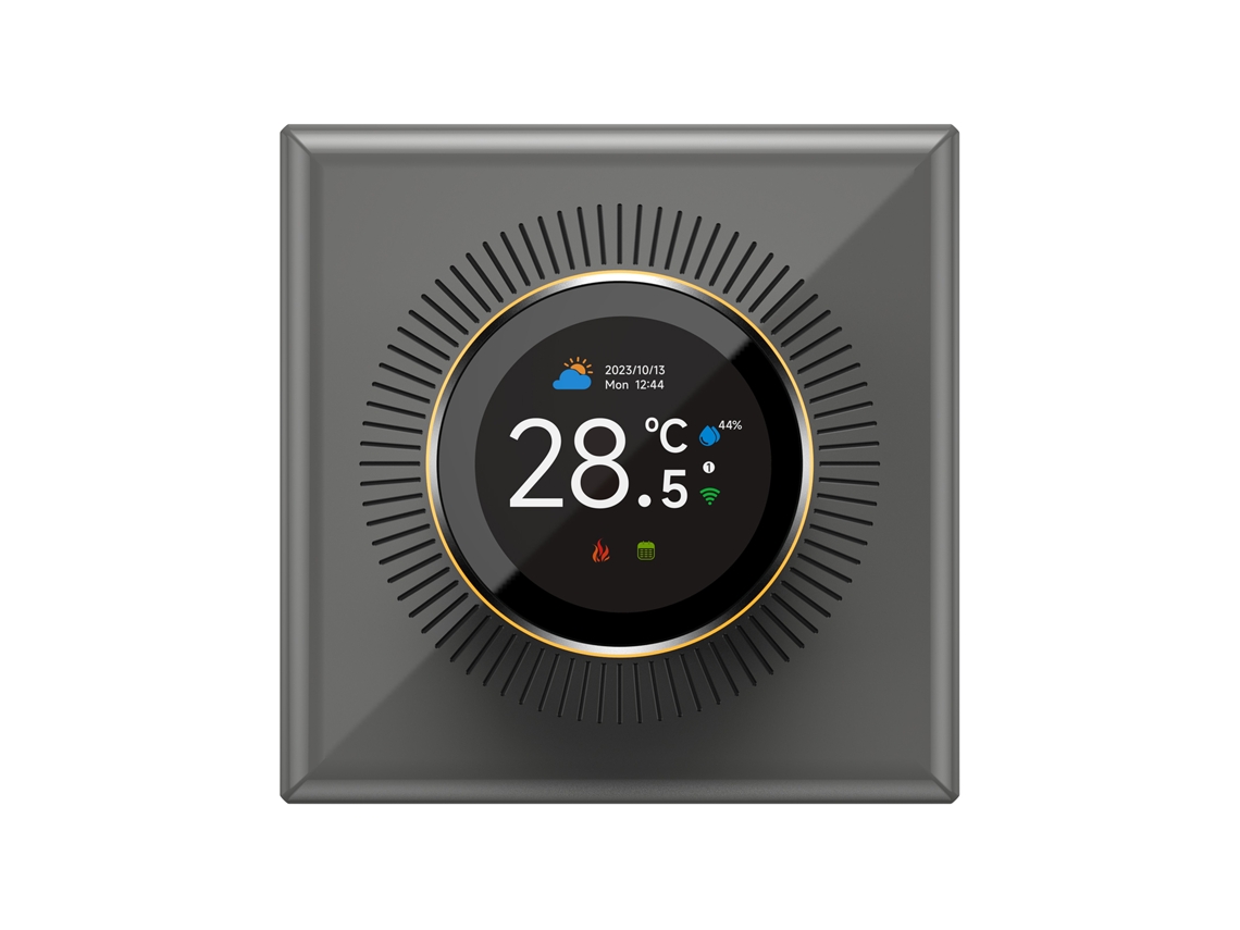 Termostato Inteligente Tuya Para Hogar Con Pantalla 1.32'' Wifi, 7 Luces Ambientales Para Calefacción De Suelo O Caldera