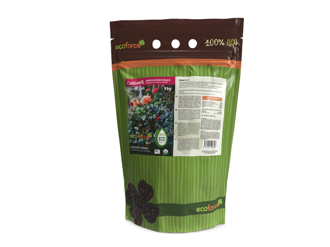 CULTIVERS Abono Rosales y Trepadoras 5 kg Fertilizante Ecológico Potencia la Floración y Aroma de Las Flores. Origen 100% orgánico y Vegano