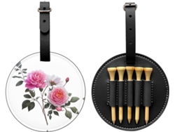 Bolsa Para Tees De Golf Blooming Roses Material Impermeable, Resistente Al Desgaste, A Prueba Humedad Clip Cin