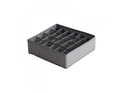 Divisores de tela para cajones, diseño compacto, estructura plegable, construcción robusta para soluciones de almacenamiento versátiles en gris, 1 pieza