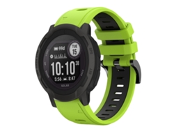 Bracelete Para Garmin Instinct 2 Solar - Silicone Esportivo - Duas Cores (22mm) Limão + Preto