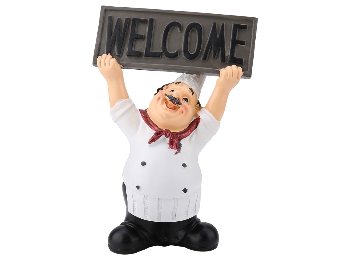 Estatua Decorativa De Resina En Miniatura De Chef Para Mesa De Cocina, Restaurante, Hermosa