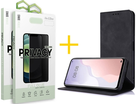 Carcasa + 2 Protectores de Pantalla para Samsung Galaxy S22 5G SKYHE Negro