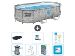 Bestway Piscina Bestway Power Steel Oval - 427x250x100 Cm - 8-peças S570
