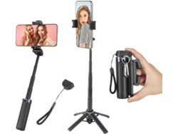 Trípode extensible de 40 pulgadas para selfies, trípode para teléfono móvil con disparador remoto inalámbrico, JYTGALX Group Selfies (negro)