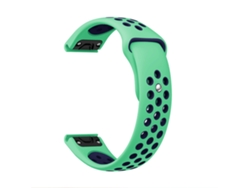 La correa Yuysan es compatible con el Garmin Fenix 876 en verde menta y azul medianoche.