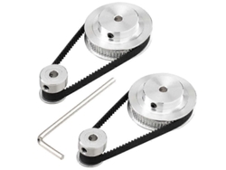 Fasst-ruedas Sincrónicas Kit Gt2 20 Y 60 Dientes 5mm, Correas De Tiempo 200x6mm, Material Aluminio Y Caucho