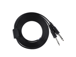 Cable De Repuesto Diy Para Auriculares De Aviación De 2 M Con Conector Doble Ga De 1/4''