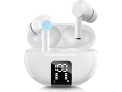 Auriculares inalámbricos, Bluetooth 5.3, 40 horas de reproducción, pantalla LED, sonido estéreo Hi-Fi.