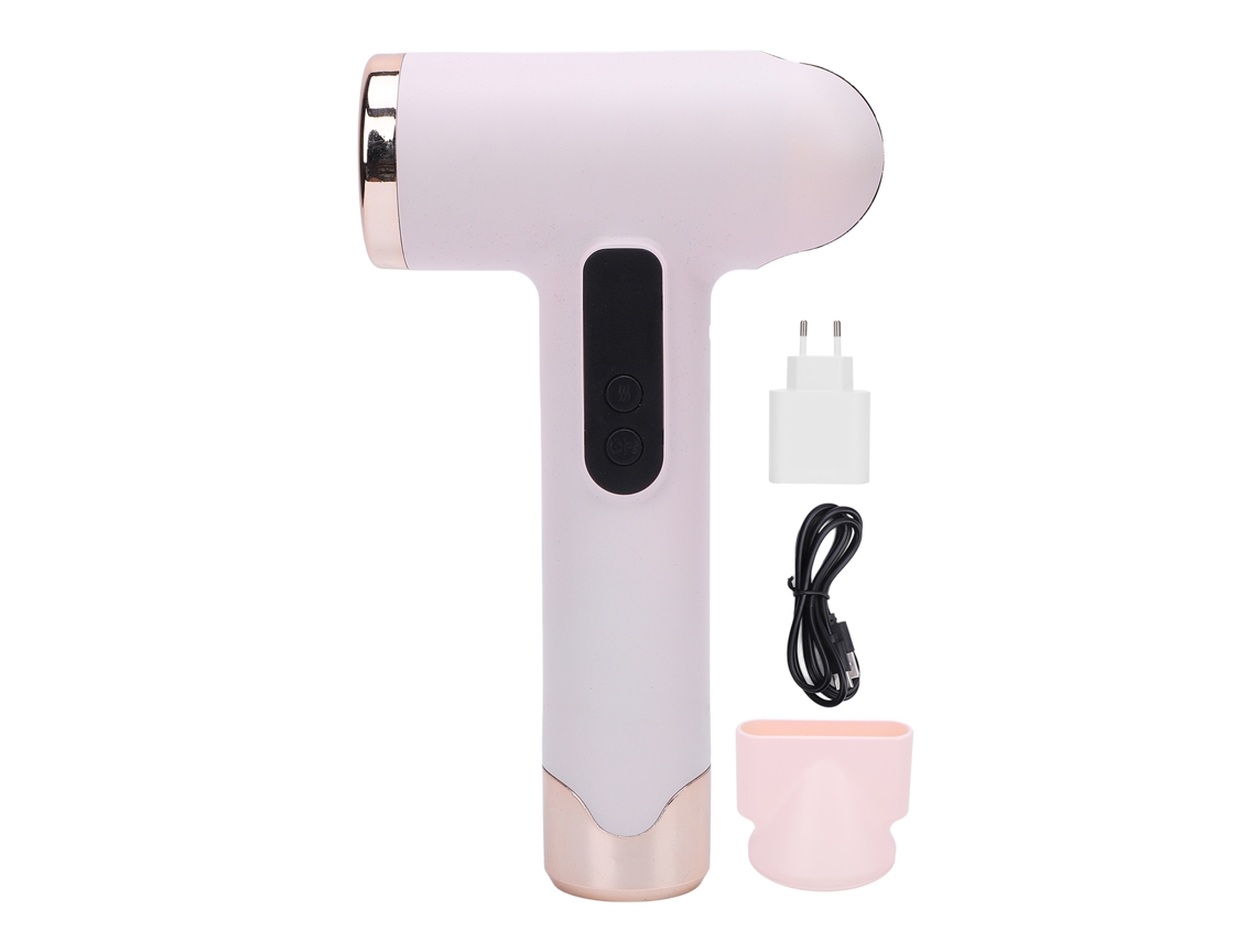 Secador De Cabelo Sem Fio 200w 100000rpm Usb Carregável Secagem Rápida Portátil Rosa Plugue Eu