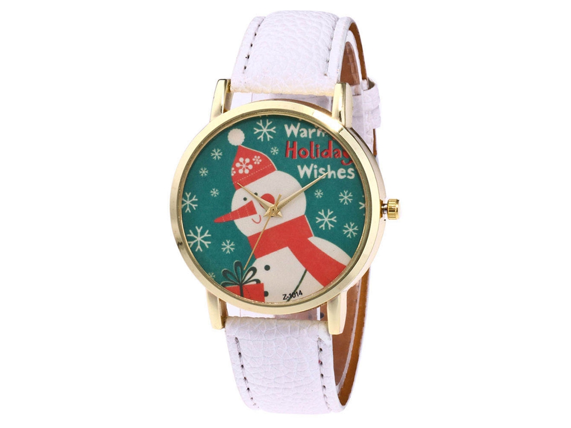 Elegante Reloj De Pulsera Unisex Para Estudiantes Con Correa De Cuero Sintético Y Movimiento De Cuarzo, Ideal Para Navidad (blanco).