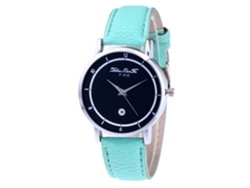 Reloj De Pulsera Unisex Zhoulianfa Con Correa De Piel Sintética, Esfera Redonda Y Movimiento De Cuarzo Verde Menta.