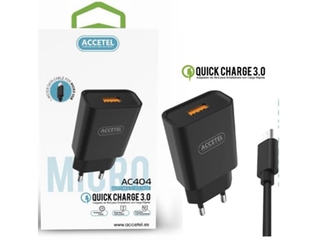 Cargador ACCETEL A32 5G (USB-C - Negro)