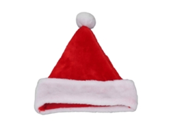 Gorro Navideño Rojo Y Blanco Con Forro De Pelo Grueso, Lavable A Mano, Estilo Fiesta.