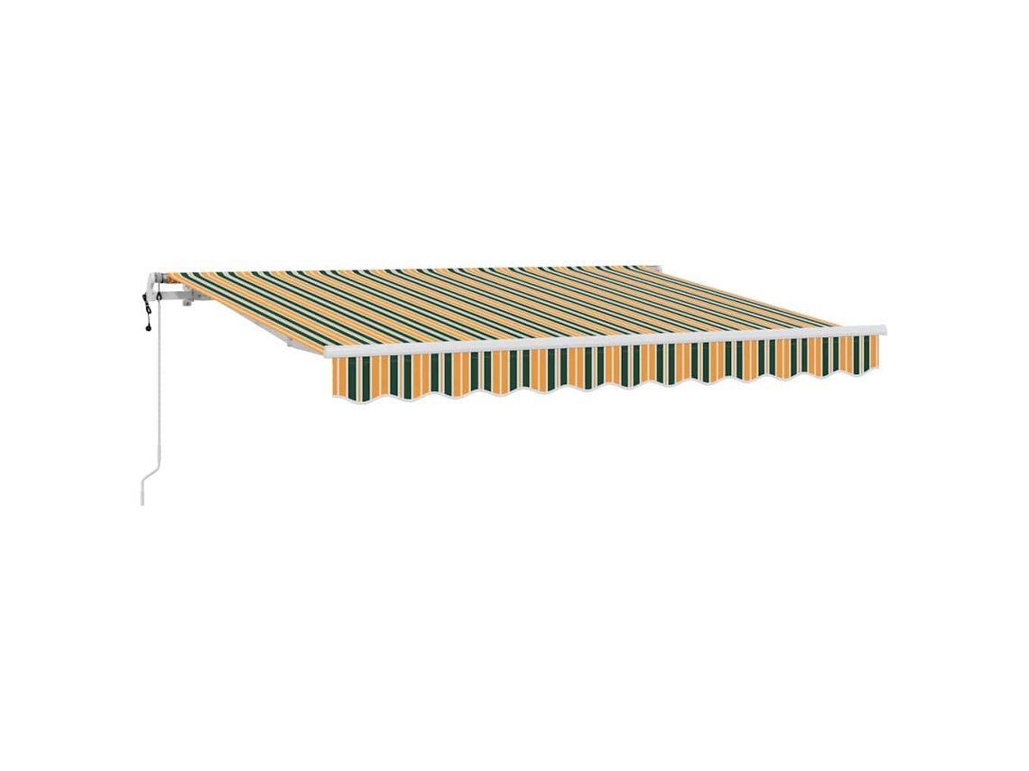 Toldo retráctil Vidaxl de poliéster verde