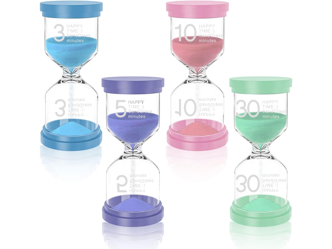 Asistente visual de gestión del tiempo, reloj de arena colorido con funda protectora para aulas y oficinas, que aumenta la productividad y la productividad.