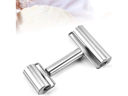 Rodillo de acero inoxidable con dos rodillos, ideal para extender masa, apto para lavavajillas. HONGRUI TECH